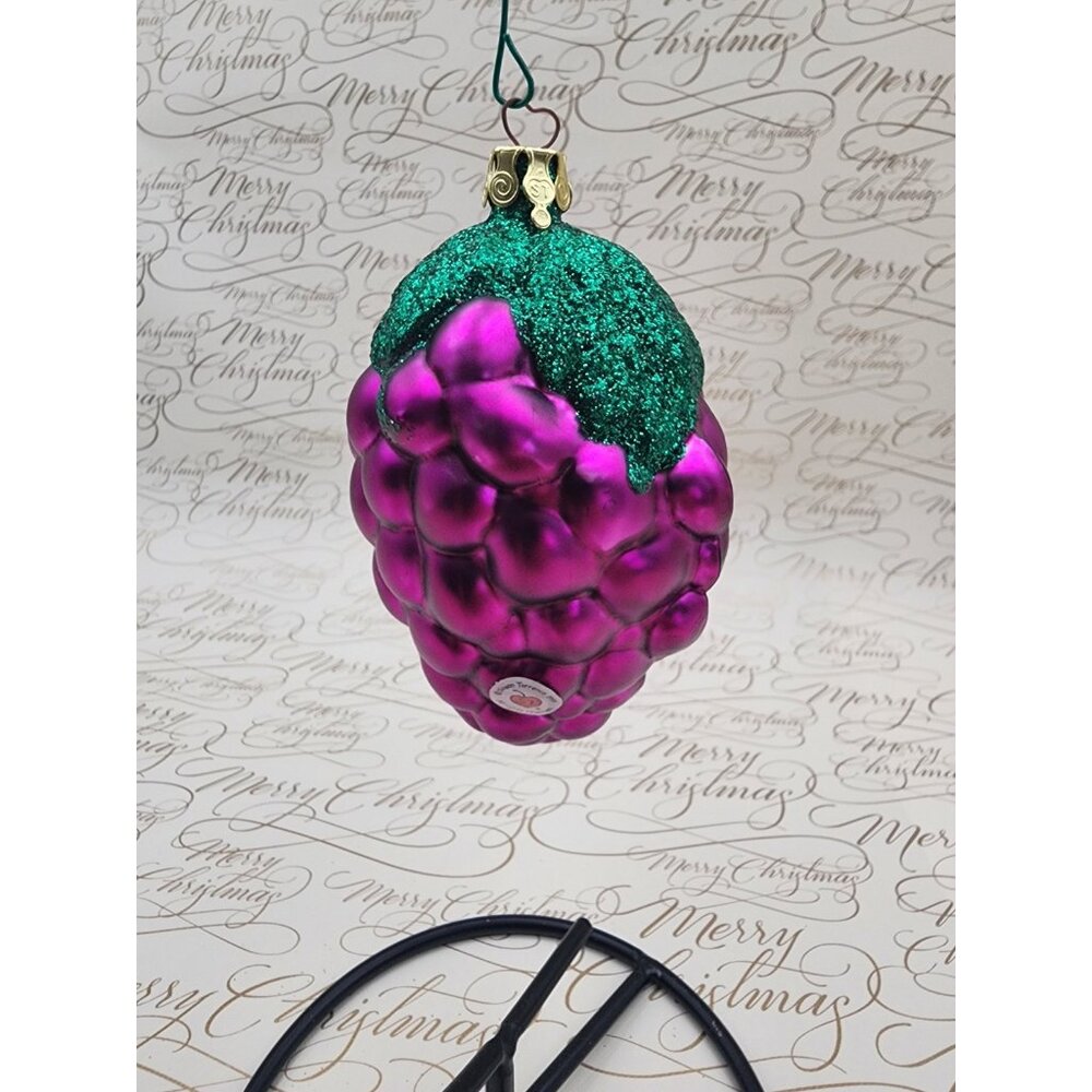 Susan Torrence Global Village Blown Glass Ornament 1999 Loving Bunch Bebe Grape - Picture 4 of 8